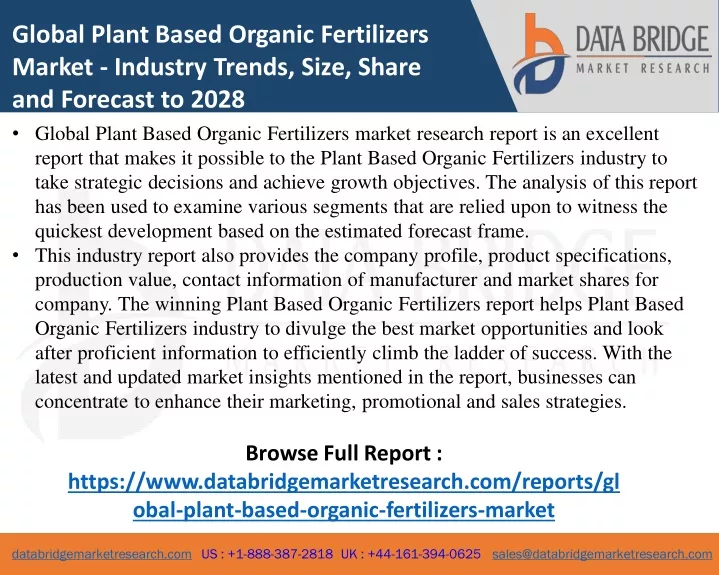 global plant based organic fertilizers market