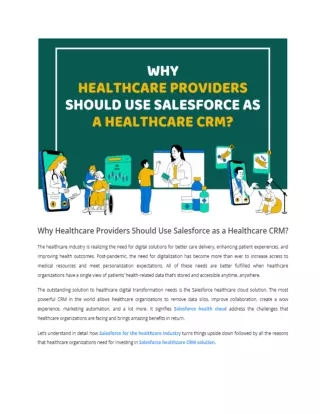Why Healthcare Providers Should Use Salesforce as a Healthcare CRM