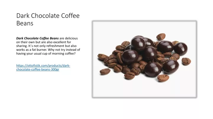 dark chocolate coffee beans