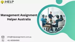 Management Assignment Helper Australia