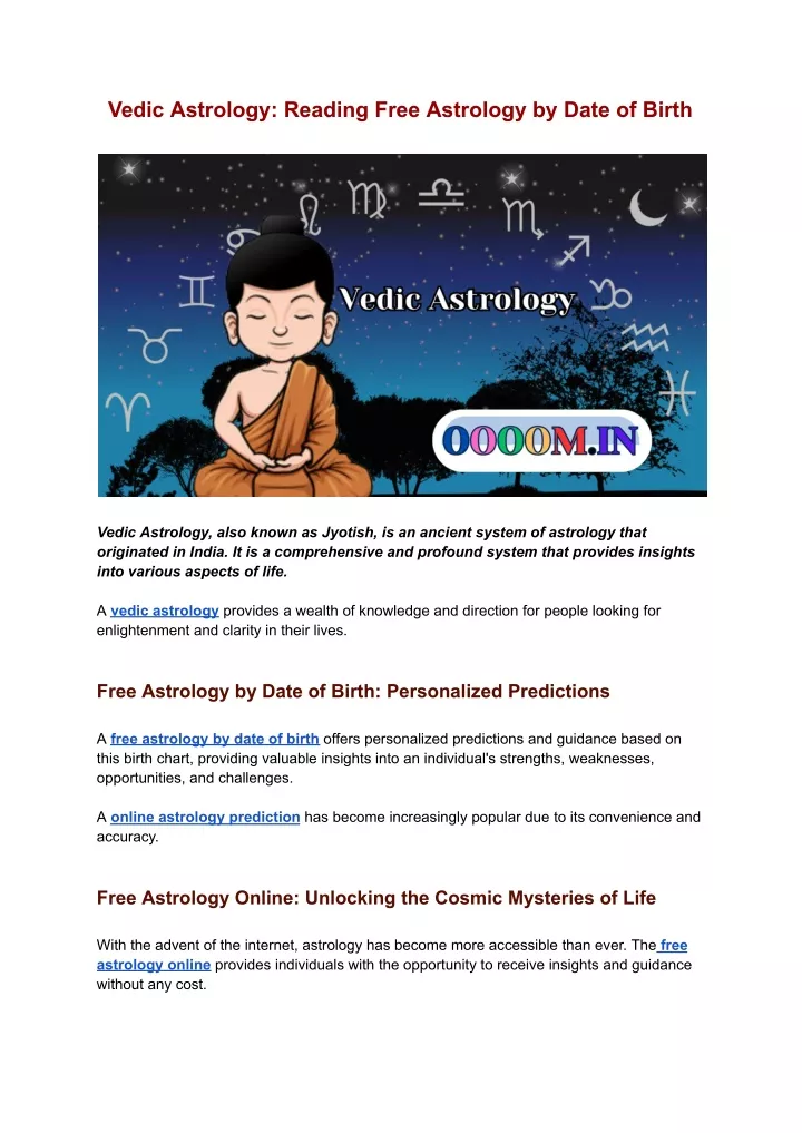 vedic astrology reading free astrology by date