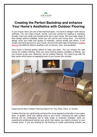 creating the perfect backdrop and enhance your