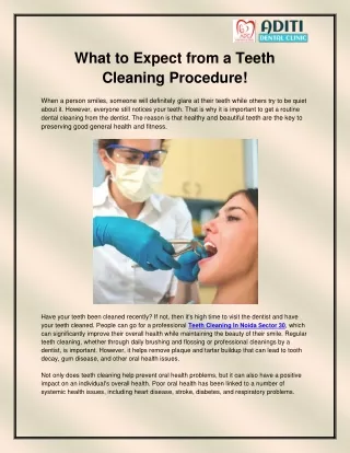 Teeth Cleaning In Noida