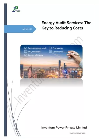Energy Audit Services: The Key to Reducing Costs