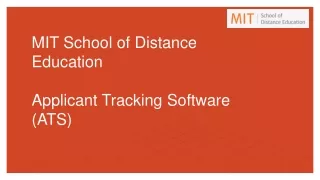 mit school of distance education