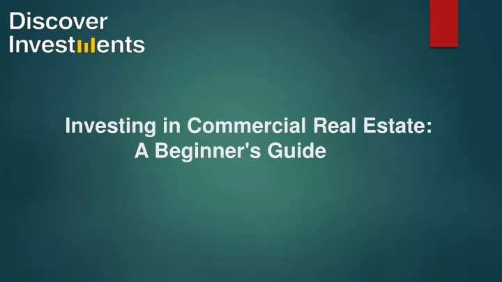 investing in commercial real estate a beginner