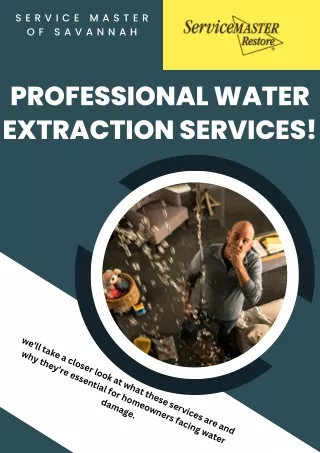 Hire Professional Water Extraction Services In Savannah