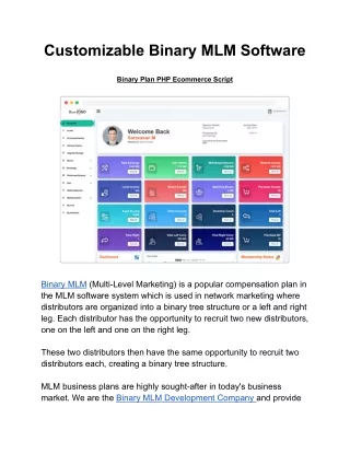 Readymade MLM Software Company | MLM Recruit System Script