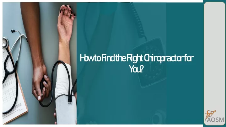 how to find the right chiropractor for you