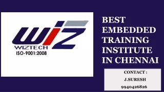 BEST EMBEDDED TRAINING INSTITUTE IN CHENNAI