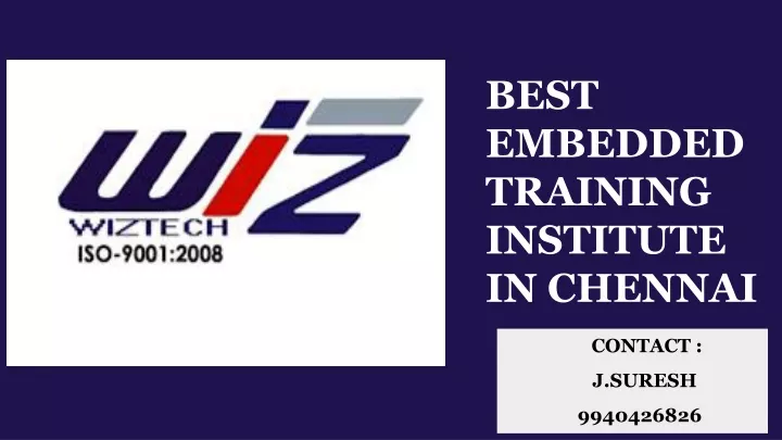 best embedded training institute in chennai