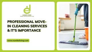 Professional Move-In Cleaning Services & it's Importance