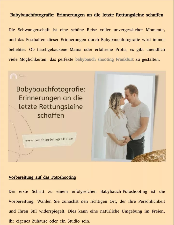 babybauchfotografie erinnerungen an die letzte