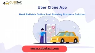 Uber Clone App- Best Taxi Booking Business Solution