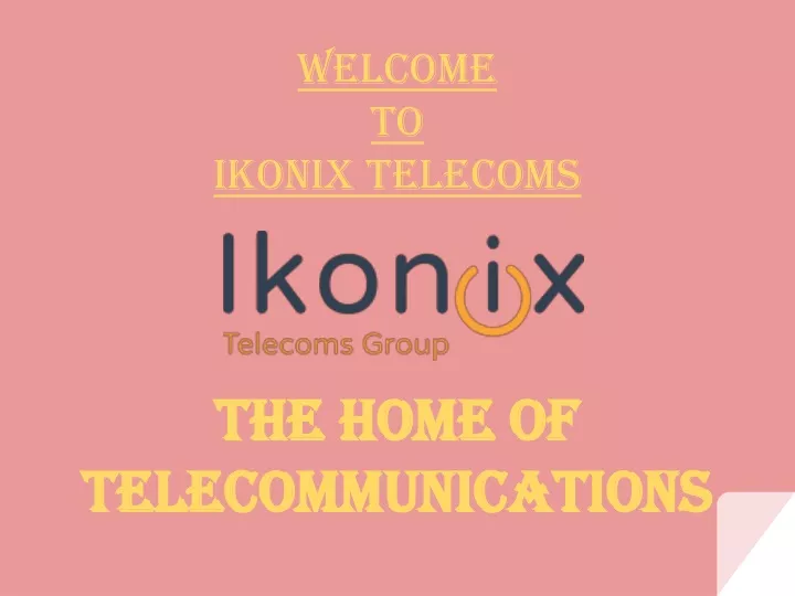 welcome to ikonix telecoms