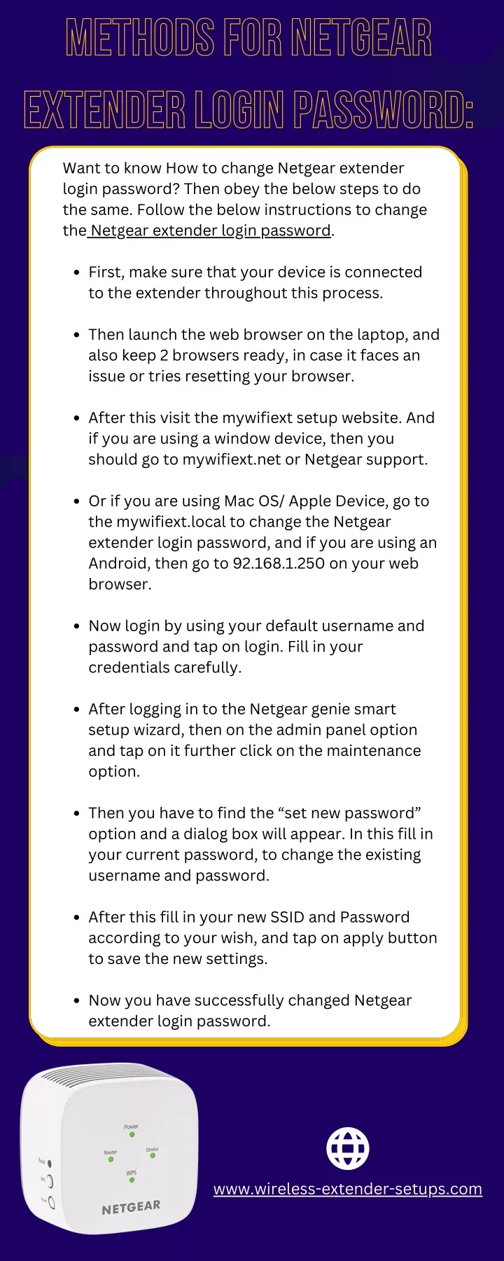 PPT Methods for Netgear extender login password PowerPoint