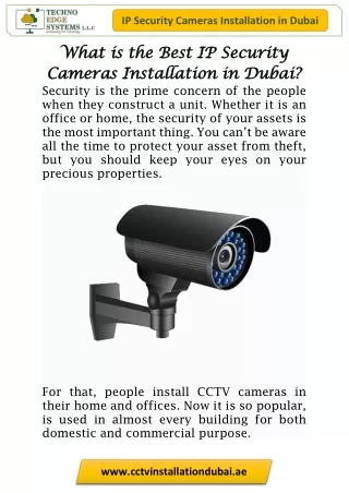 ip security cameras installation in dubai