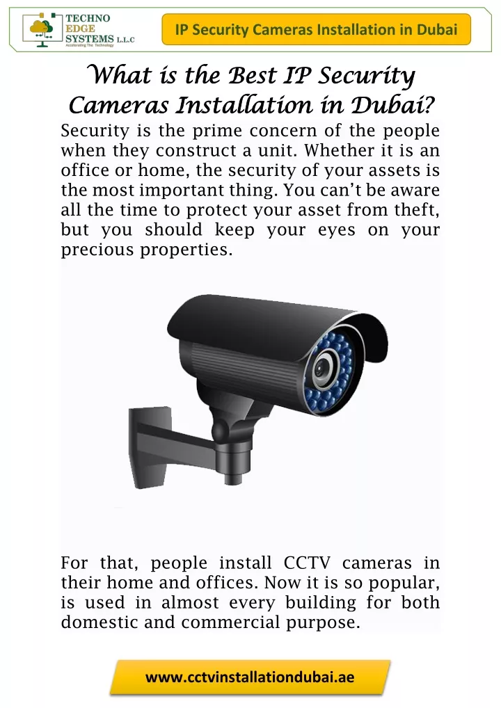 ip security cameras installation in dubai