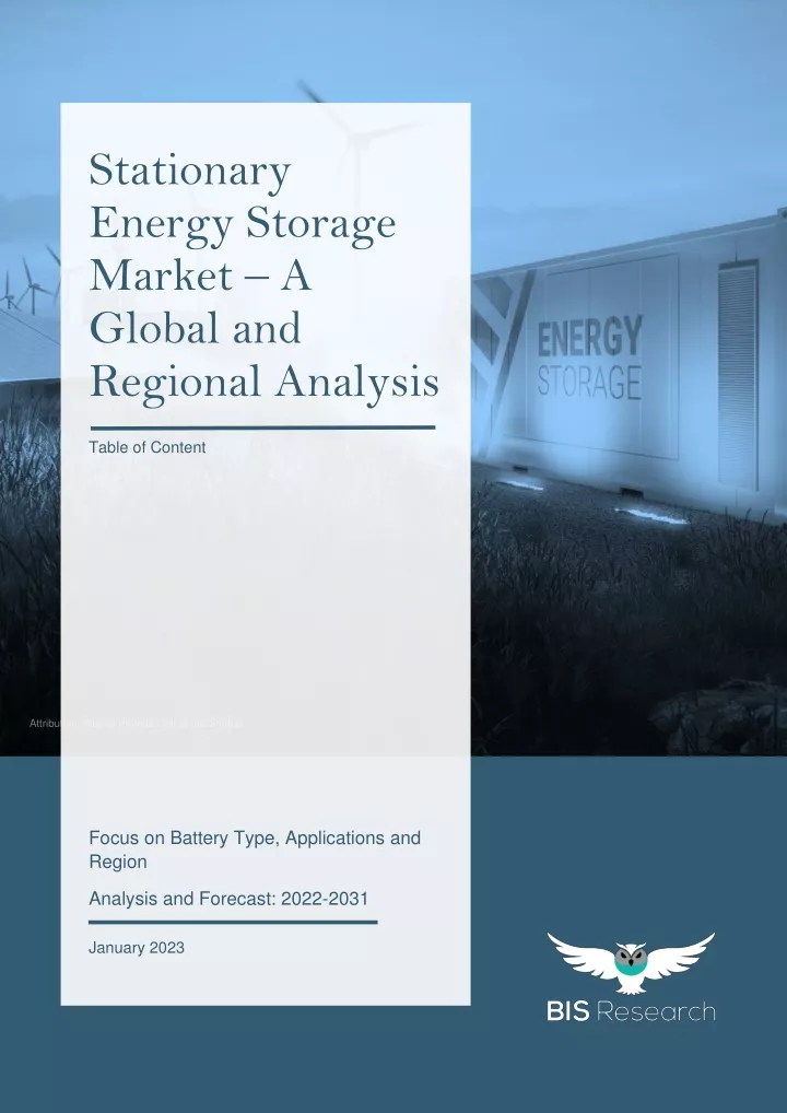 stationary energy storage market a global