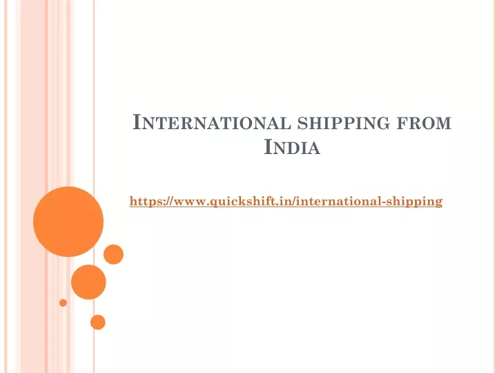 international shipping from india