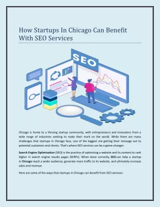 How Startups In Chicago Can Benefit With SEO Services