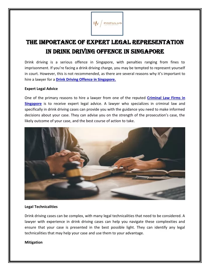 the importance of expert legal representation