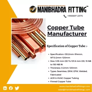 Indigo Copper Pipes | CONEX Isolation Valve | Isolation Valves - Manibhadra Fitt