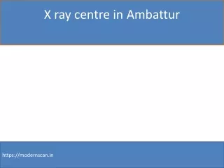 x ray centre in ambattur