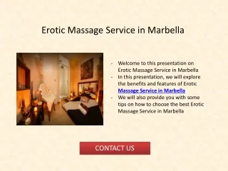 Erotic Massage Service in Marbella