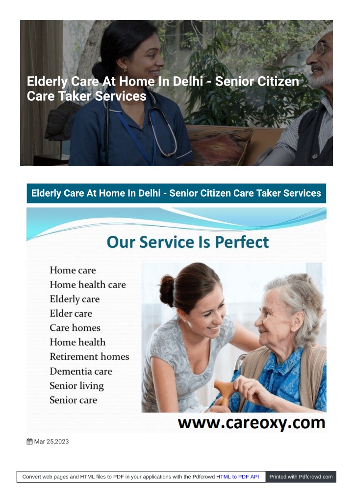 elderly care at home in delhi senior citizen care