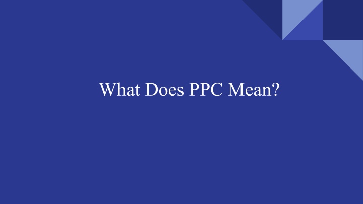 what does ppc mean