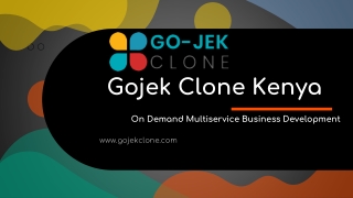 Gojek Clone Kenya: Ondemand Multiservices Business Development