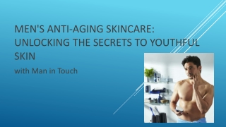 Welcome to the presentation on anti-aging skincare and wrinkle cream for men