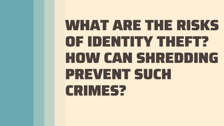 what are the risks of identity theft