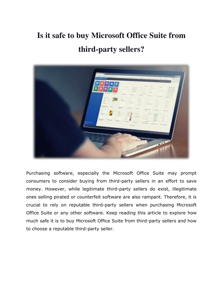 is it safe to buy microsoft office suite from
