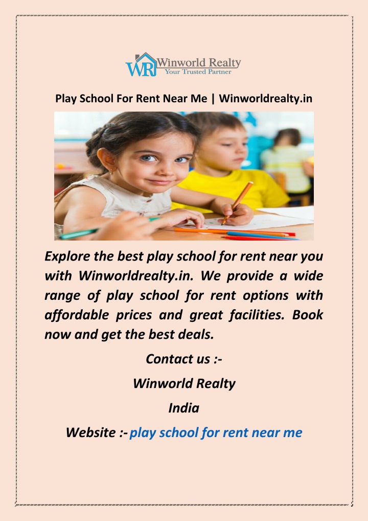 play school for rent near me winworldrealty in