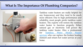 What Is The Importance Of Plumbing Companies