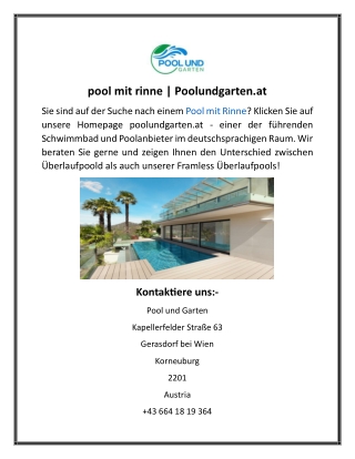 pool mit rinne Poolundgarten.at