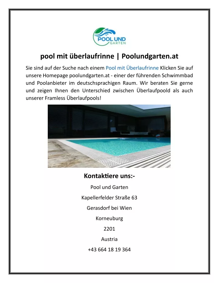 pool mit berlaufrinne poolundgarten at