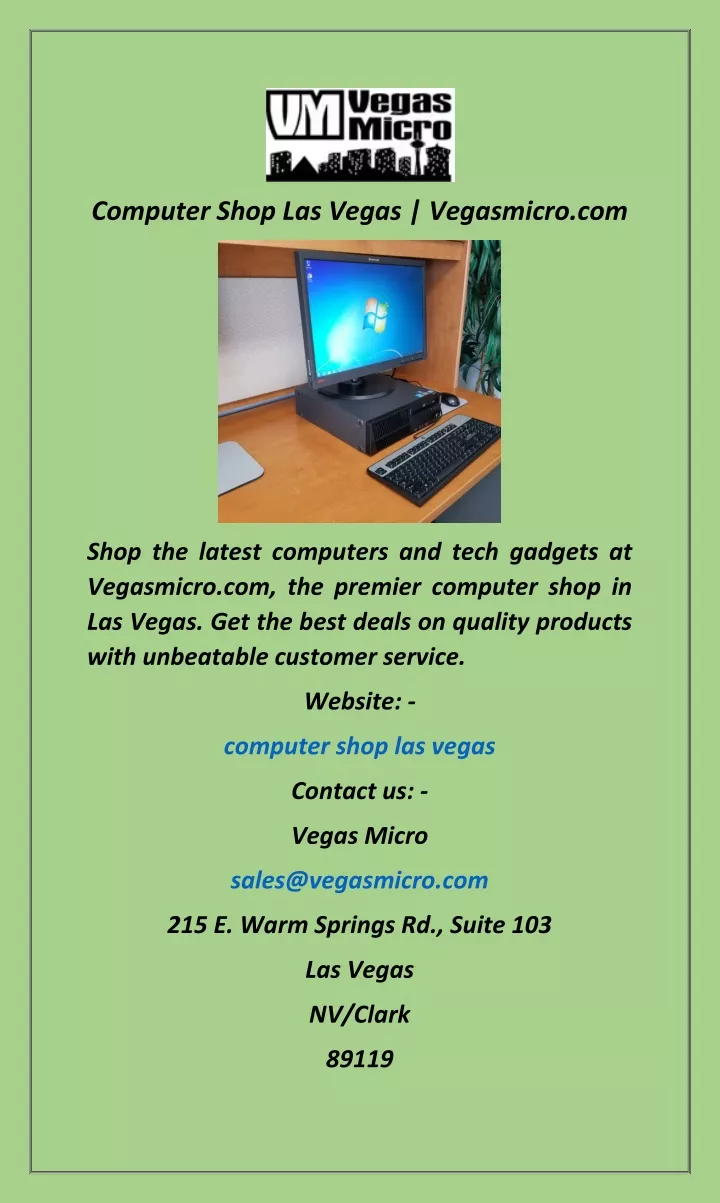 computer shop las vegas vegasmicro com
