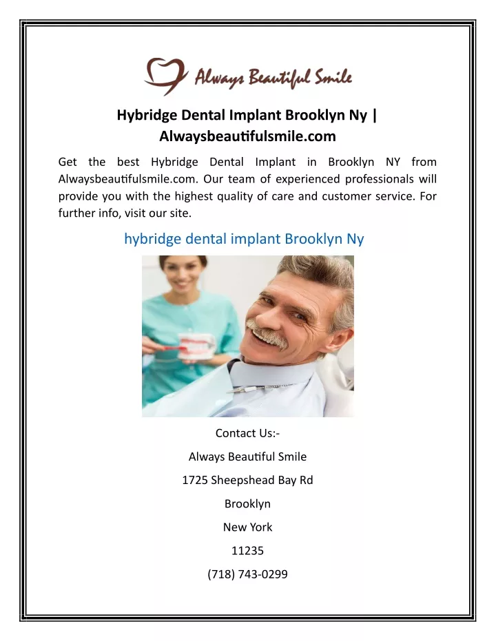hybridge dental implant brooklyn