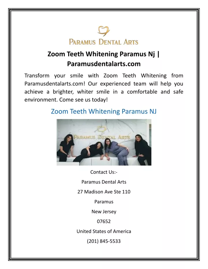 zoom teeth whitening paramus nj paramusdentalarts