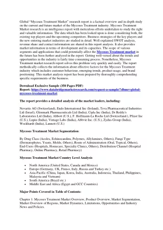 global mycoses treatment market researc h report