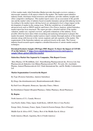 a new market study titled sialorrhea market