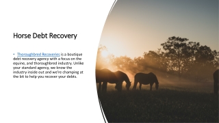 Equine Credit Management Services Australia