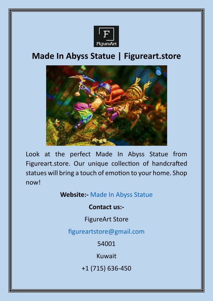 made in abyss statue figureart store