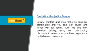 Dashiki for Men  Africa Blooms