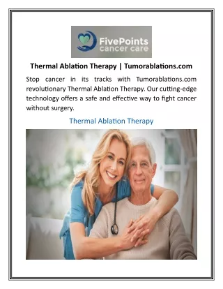 Thermal Ablation Therapy  Tumorablations.com