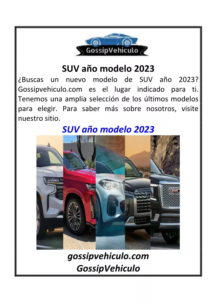 suv a o modelo 2023 buscas un nuevo modelo