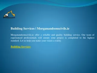 Building Services  Morganandsonscivils.ie